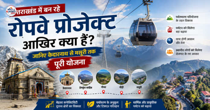 उत्तराखंड रोपवे प्रोजेक्ट: केदारनाथ से मसूरी तक जानिए पूरी योजना